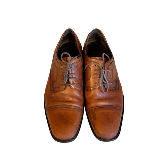 Johnston & Murphy Mens Larsey Brown Leather Cap Toe Shoes Sz 10.5M​​​​​ - Picture 3 of 12